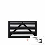 Bild von Plus Tokyo Breites Einzeltor schwarz 150 x 90 cm mit Beschlägen schwarz