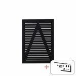 Bild von Plus Osaka Gartentüre schwarz 100 x 136 cm mit Beschlägen schwarz