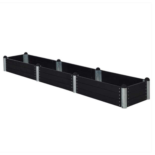 Image de Plus Pipe Hochbeet 80 x 400 x 36 cm hoch schwarz