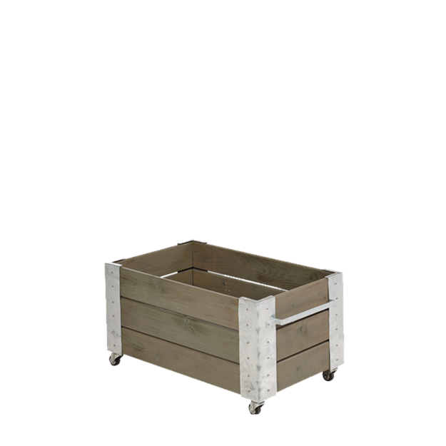 Bild von Plus Cubic rollender Blumenkasten 87 x 50 x 45 cm graubraun