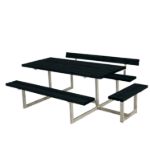 Bild von Plus Anbausatz komplett für Basic Picknicktisch Kiefer-Fichte schwarz  77 cm