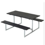 Bild von Plus Rückenlehne Kiefer-Fichte schwarz 177 cm für Basic Kinder-Picknicktisch