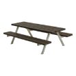 Plus Alpha Junior Picknicktisch RePlast Recycling schwarz 177 x 118 x 57cm