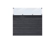 Plus Klink Profilzaun mit Glaselement 174 x 163 cm PEFC schwarz