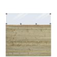 Plus Plank Profilzaun mit Glas 174 x 163 cm PEFC druckimprägniert