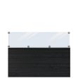 Plus Plank Profilzaun mit Glas 174 x 125 cm PEFC schwarz