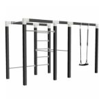 Plus Cubic Outdoor Fitness 380 cm - Model 3 - schwarz freigestellt