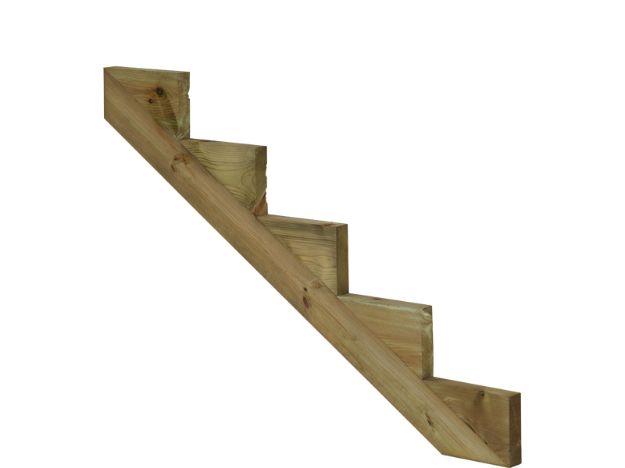 Plus Treppenwange 5-stufig  aus FSC Holz (Kiefer) druckimprägniert 125 x 85 cm