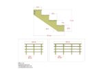 Bild von Plus Aussentreppe druckimprägniert 4-stufig Terrassentreppe 34 Grad - 180 x 101 x 71 cm