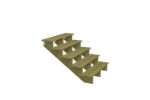 Bild von Plus Aussentreppe druckimprägniert 5-stufig Terrassentreppe 34 Grad - 120 x 126 x 88 cm