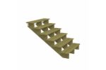 Image de Plus Aussentreppe druckimprägniert 6-stufig Terrassentreppe 34 Grad - 120 x 151 x 105 cm