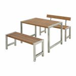 Bild von Plus Cafégarnitur mit 1 Rückenlehne ThermoWood 127 cm