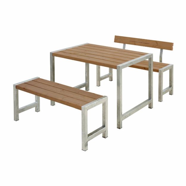 Bild von Plus Cafégarnitur mit 1 Rückenlehne ThermoWood 127 cm