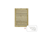 Bild von Plus Plank Gartentüre Fichte druckimprägniert 100 x 125 cm mit Beschlägen
