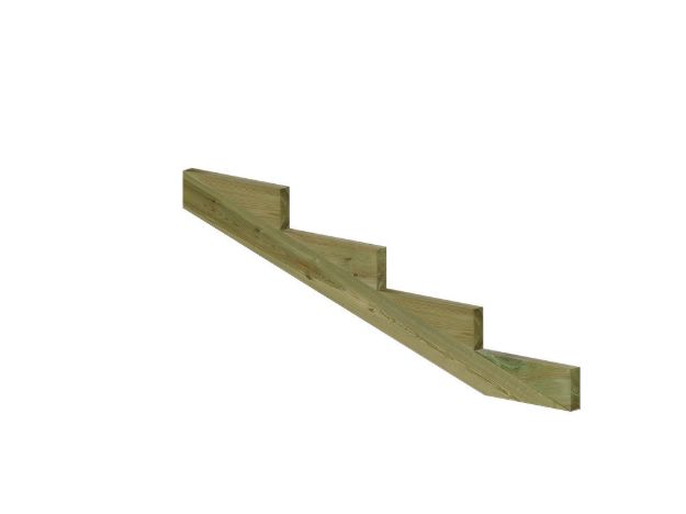 Plus Treppenwange 4-stufig 19 Grad druckimprägniert 156 x 52 cm