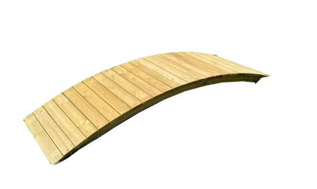 Rüegger Teichbogenbrücke 180 cm Leimholz druckimprägniert Ambiente