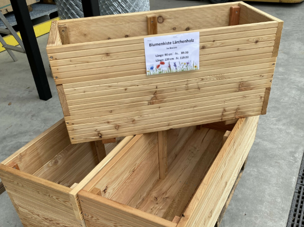 Blumenkiste aus sibirischer Lärche 120cm