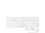 Plus Country Doppeltor weiss 300 x 98 cm