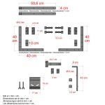 Bild von Plus Country Doppeltor Einfahrtstor schwarz 300 x 98 cm mit Beschlägen schwarz