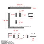 Bild von Plus Country breites Einzeltor schwarz 150 x 98 cm mit Beschlägen schwarz