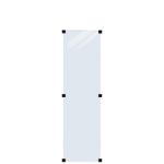 Image de Plus Glaszaun Klarglas 55,4 x 176 cm mit schwarzen Halterungen