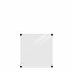 Bild von Plus Glaszaun 90 x 91 cm - 8,7 mm rauchfarben satiniert - grauschwarz f Rundpfosten