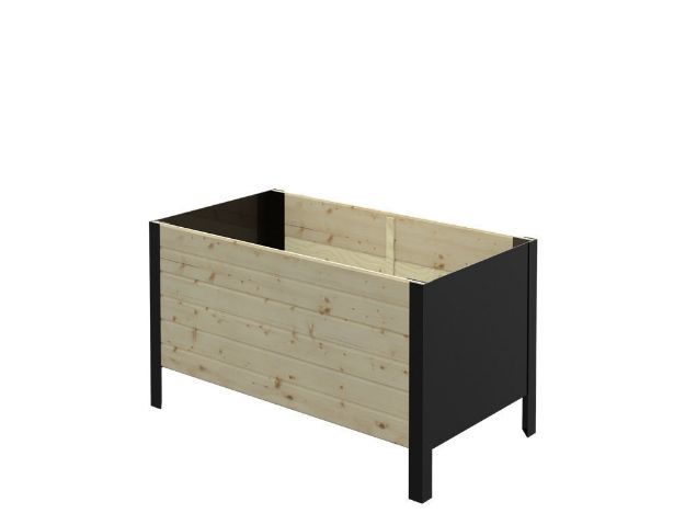 Bild von Plus Pflanzkasten Blumenkasten Classic Stahl-Kiefer-Fichte natur 83 cm