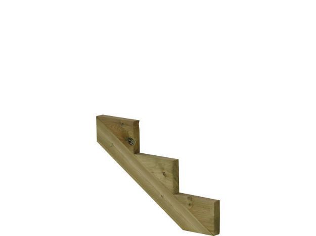 Bild von Plus Treppenwange 3-stufig druckimprägniert NTR-A 75 x 51 cm