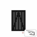 Bild von Plus Tangent Einzeltor Gartentüre schwarz 95 x 140 cm mit Beschlägen schwarz