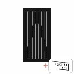 Bild von Plus Tangent Einzeltor Sichtschutztüre schwarz 95 x 180 cm mit Beschlägen schwarz