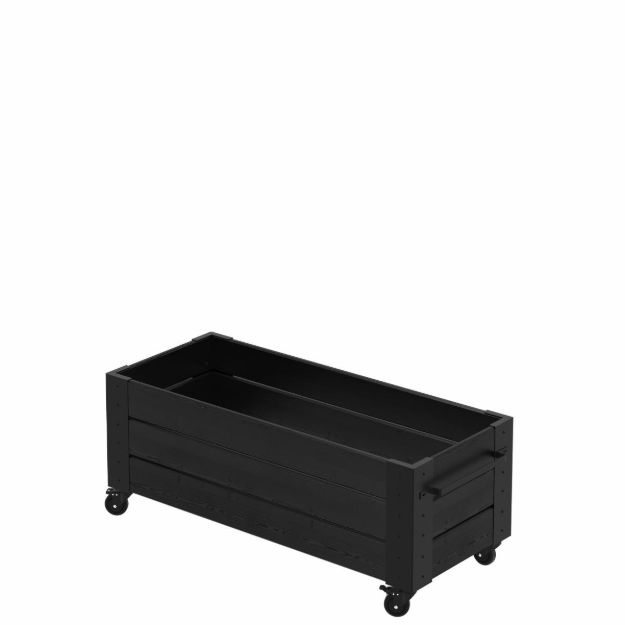 Image de Plus Cubic rollender Blumenkasten 120 x 50 x 48 cm schwarz-schwarz Profi-Rollen