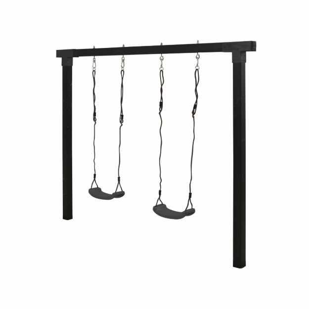 Bild von Plus Cubic Schaukelgestell mit 2 Schaukeln 268 x 9 x 209 cm schwarze Edition