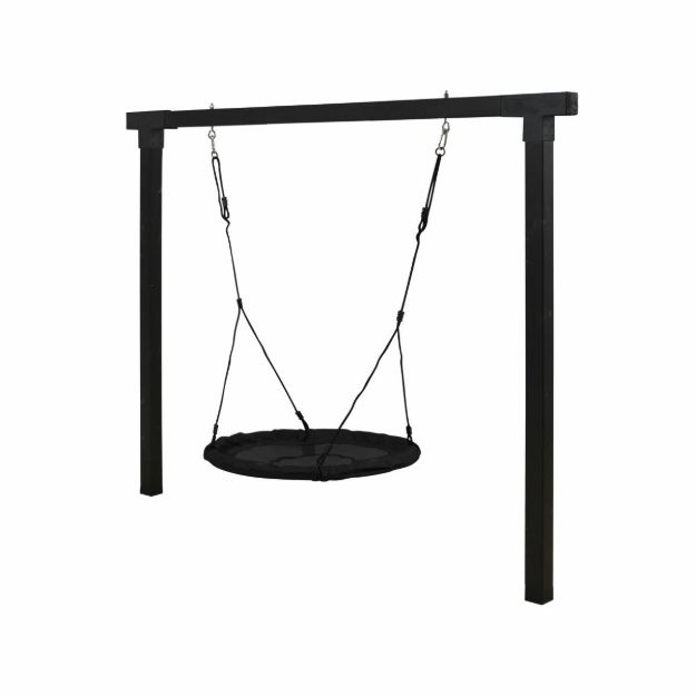 Bild von Plus Cubic Schaukelgestell mit Schaukelnest 268 x 9 x 209 cm schwarze Edition