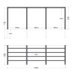 Image de Plus Arcade Pergola Hausanschluss Modell 4 - 575 x 189 x 217 cm