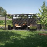 Bild von Plus Arcade Pergola Freistehend mit Sichtschutz Modell 6 - 486 x 257 x 217 cm