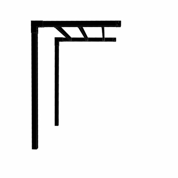 Immagine di Plus Arcade Pergola Hausanschluss Modell 1 - 198 x 149 x 217 cm