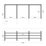 Bild von Plus Arcade Pergola Hausanschluss Modell 2 - 575 x 149 x 217 cm