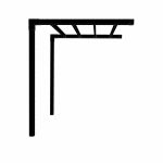 Immagine di Plus Arcade Pergola Hausanschluss Modell 3 - 198 x 189 x 217 cm